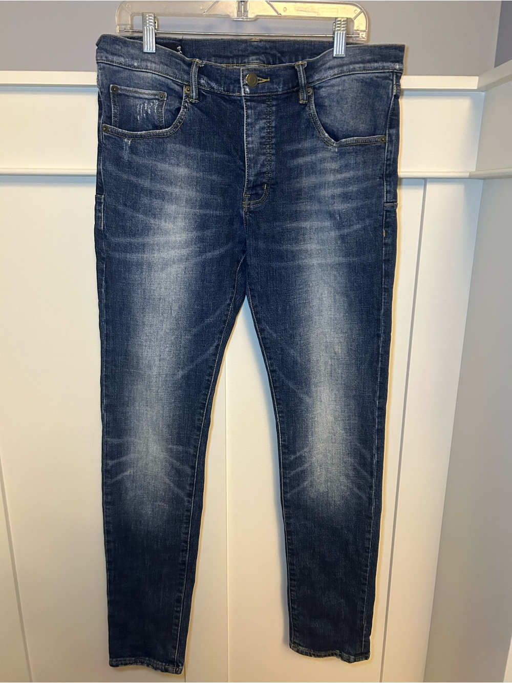 Vintage Purple faded blue jeans